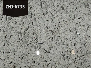 Lastra di pietra di quarzo grigio scintillante