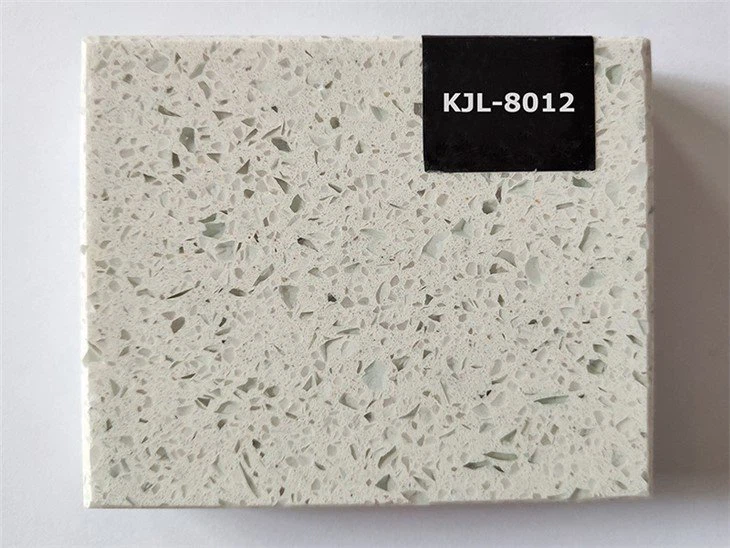 White crystal grain quartz stone slab (2)